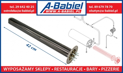 Grzałka do zmywarki Fagor FI-60, FI-64, FI-80, do bojlera, moc 6000W, C51906, Z241701